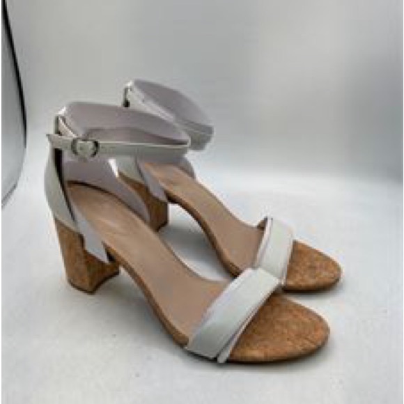 Bandolino Armory White Cork Block Heel Sandals | Ankle Strap | Size 11 | New - Picture 5 of 9